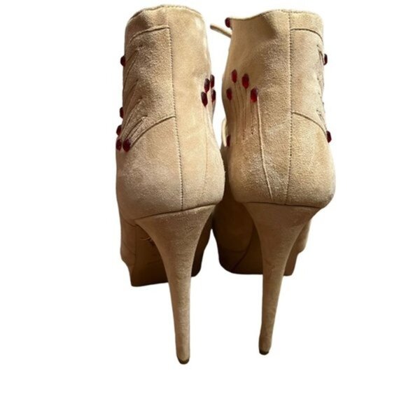 Charlotte Olympia Hands On' Suede Heels Women Size 38.5 - Picture 8 of 16